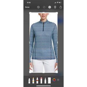 Callaway Golf 1/4 zip Geometric weather series Top Medium